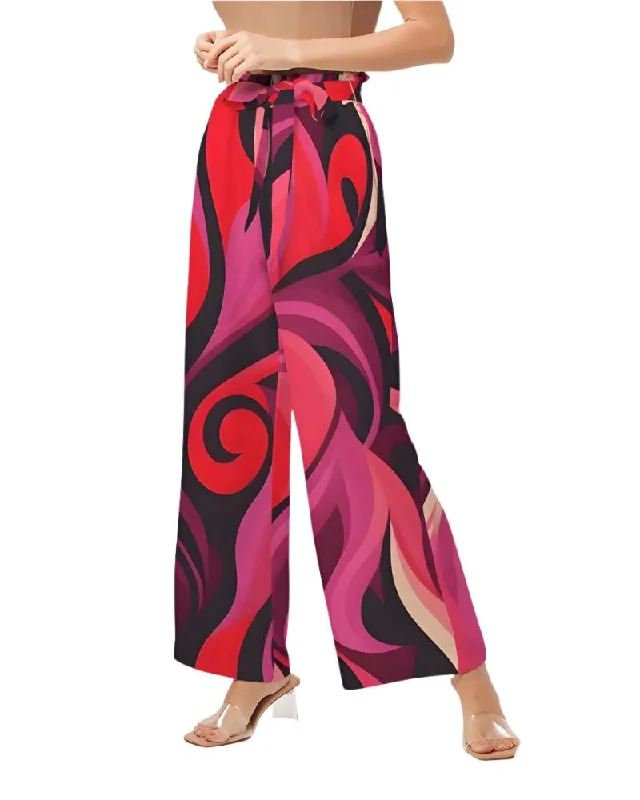 Prague High-Rise Wide Leg Pants - Airline Series Formal Linen Trousers