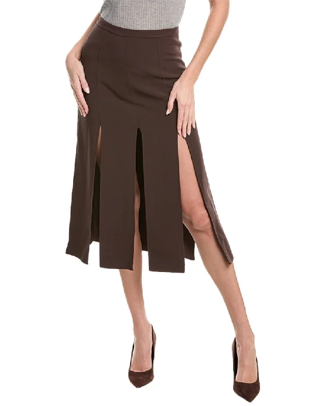 Michael Kors Collection Crepe Wool-Blend Streamer Skirt chiffon skirt floaty