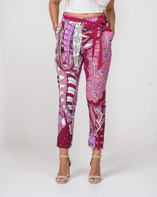 Seki Tie Waist Tapered Pants Classic Flared Pants