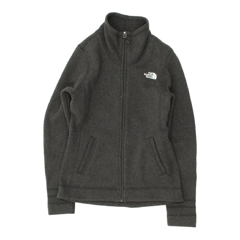 The North Face KONE Womens Dark Grey Fleece Jacket | VTG Designer Workwear Chenille Fabric Brocade Fabric Lace Fabric