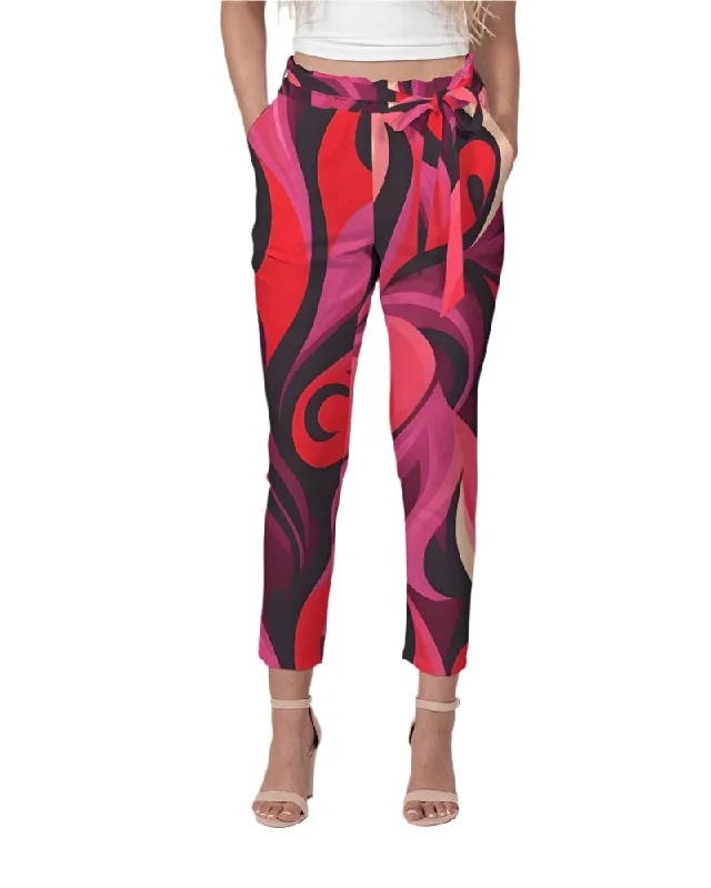 Prague Belted Tapered Pants - Airline Series Trendy Tapered Pants
