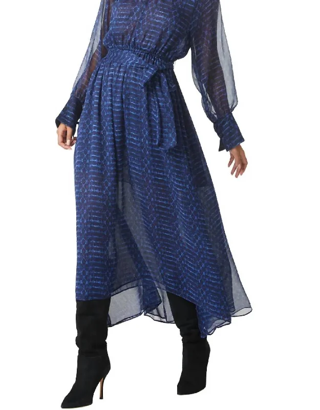 Paloma Dress In Midnight Shibori