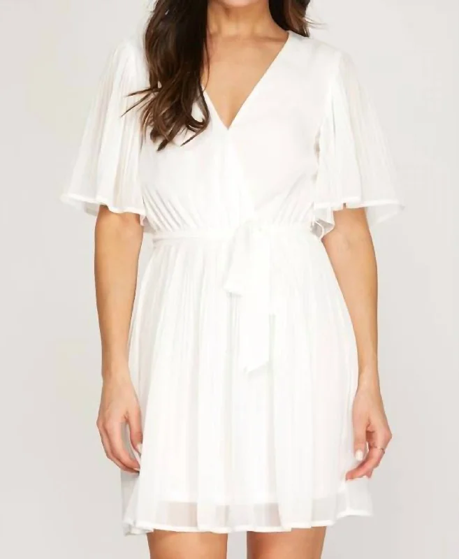 Piece Of Cake Ruffle Dress In White
