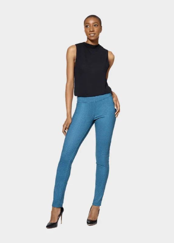 Tall Brooke Herringbone /Green Reversible Slim Pant Fashionable Work Pants