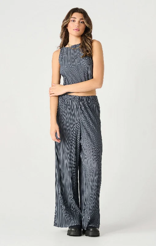 Celestial Pleated Pants Chic Wool Trousers