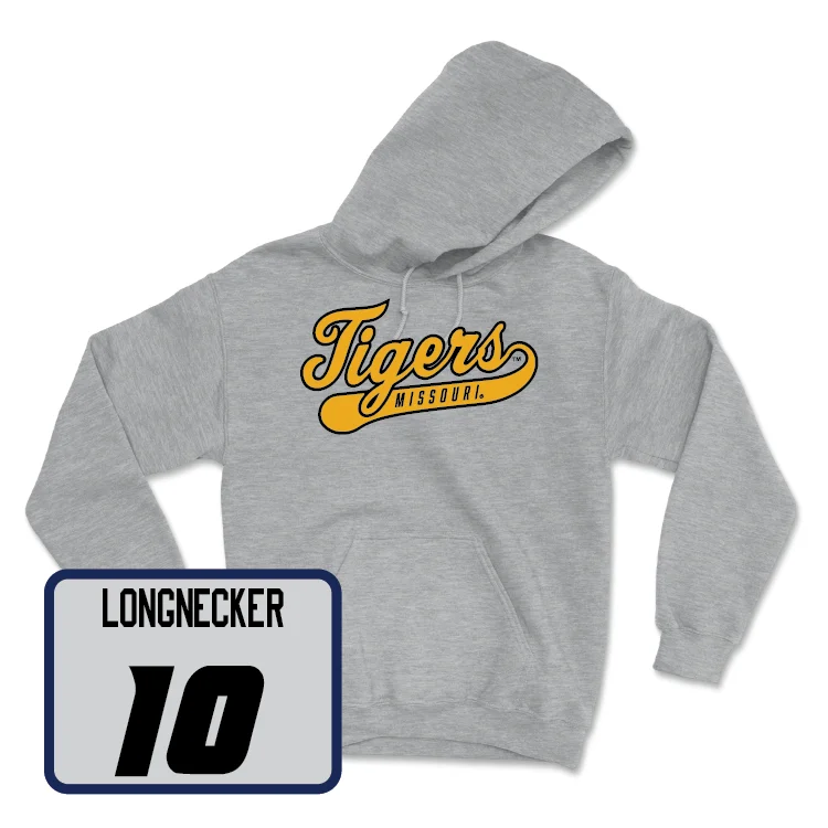 Sport Grey Women's Volleyball Script Hoodie - Tatum Longnecker Hoodie with Mesh Breathable Sporty