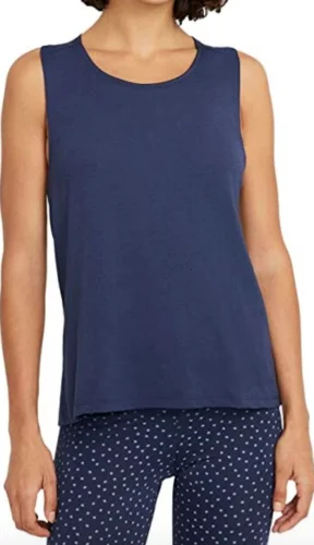 Women's DRI-FIT One Yoga Dots Twist Tank (410 - Navy) cropped tank top