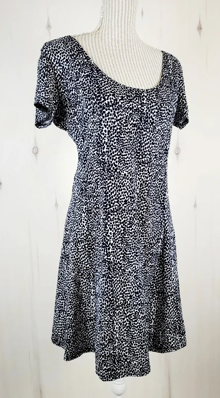 BANDOLINO SATIN BLACK & GOLD DRESS LADIES MEDIUM PRE-LOVED