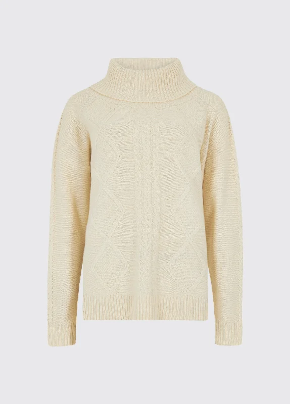 Kirkwood Chunky Sweater - Chalk Elasticated Padded Insulated