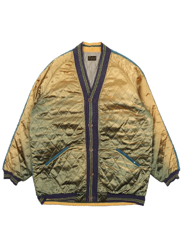 Velveteen "J-WAVE" Souvenir Jacket Notch Collar Jacket Peter Pan Collar Jacket Cowl Neck Jacket