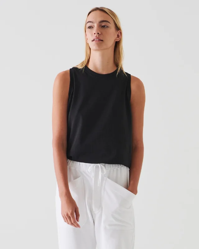 Boyfriend Crew Tank Top charcoal tank top