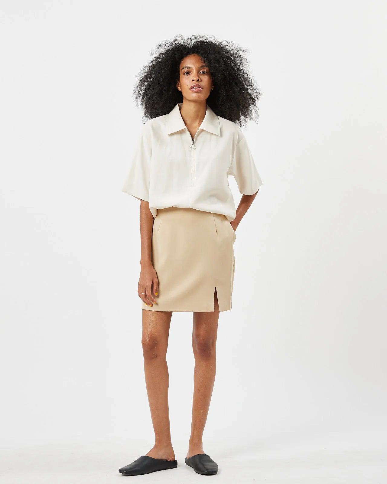 menna short skirt e54 silk skirt luxurious