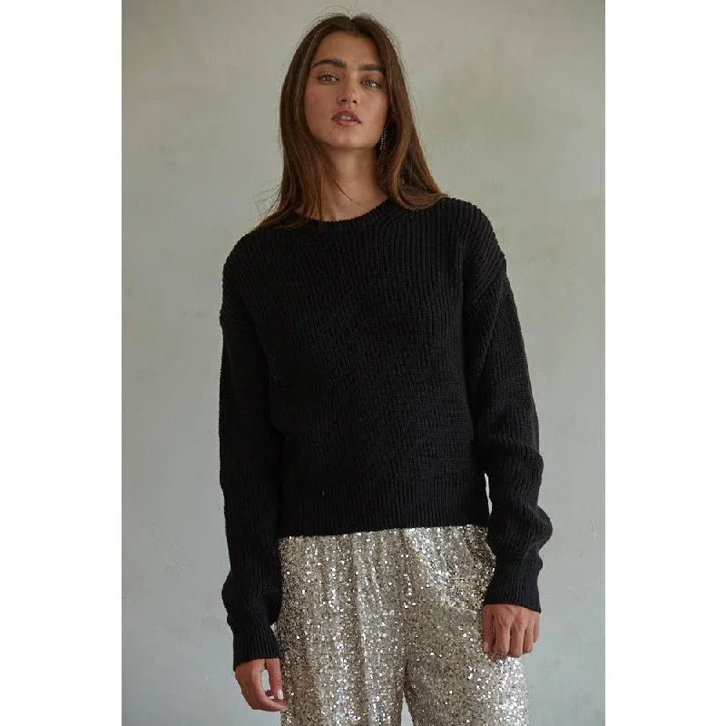 Mindy Sweater | Black Bright Pastel Dark