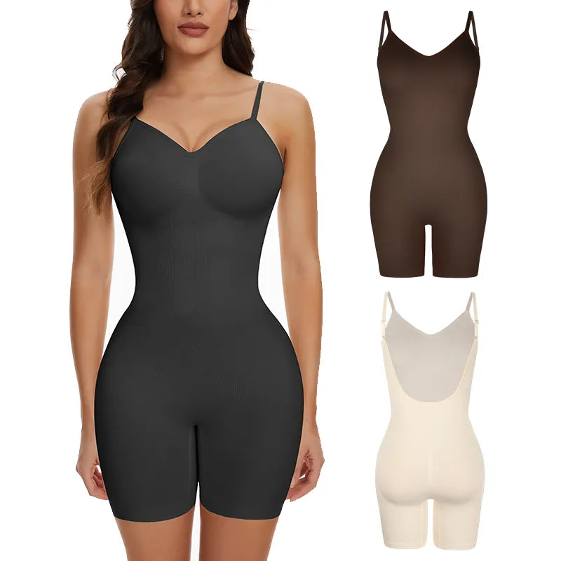 Seamless Bodysuit Shapewear Women Waist Trainer Body Shaper Fajas Colombianas Open Crotch Slimming Underwear Corset Elegant Mesh Bodysuit for Night