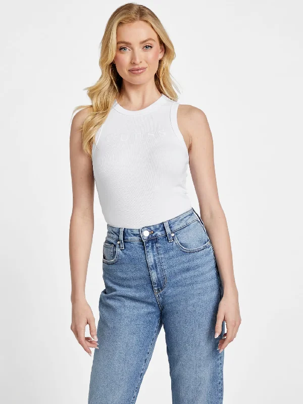Eco July Logo Bodysuit Stylish Bodysuit with Faux Fur