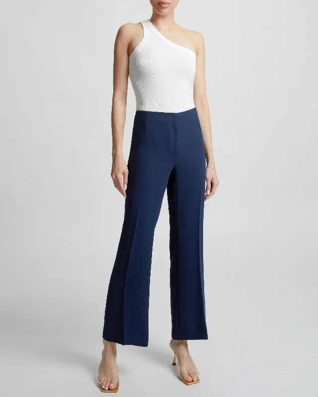IZZY Cropped Flared Pant Chic Faux Leather Pants