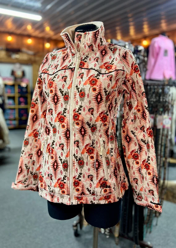 Powder River Outfitters Floral Aztec Rodeo Softshell Jacket Faux Fur Jacket Real Fur Jacket Shearling Jacket