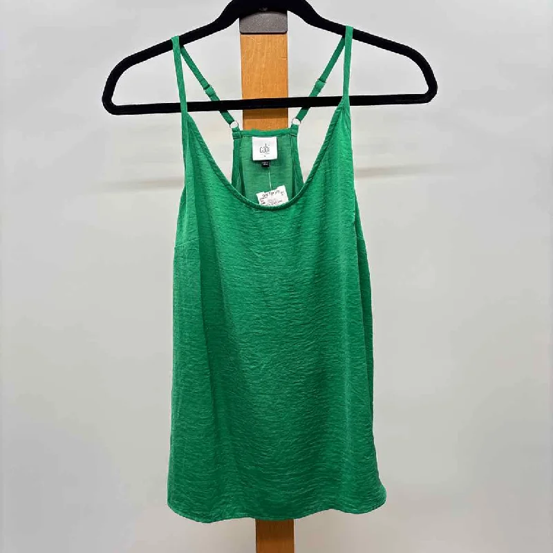 CABI Women's Size S Green Solid Tank bright tank top