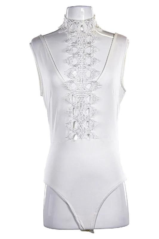 Nasty Gal Bodysuit Fashionable Sleeveless Bodysuit with Buttons