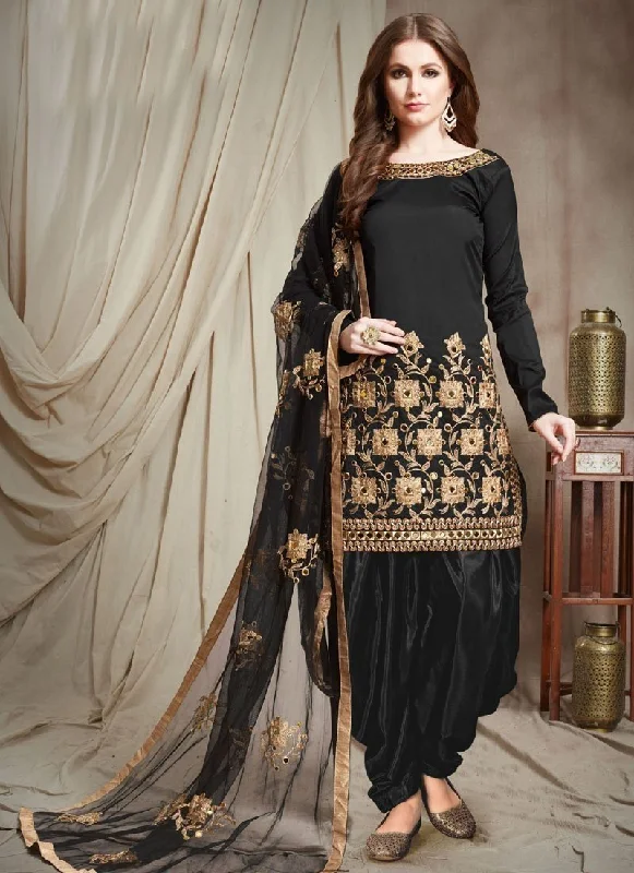 Black Tapeta silk Patiyala Dress Tunics Favorite customer