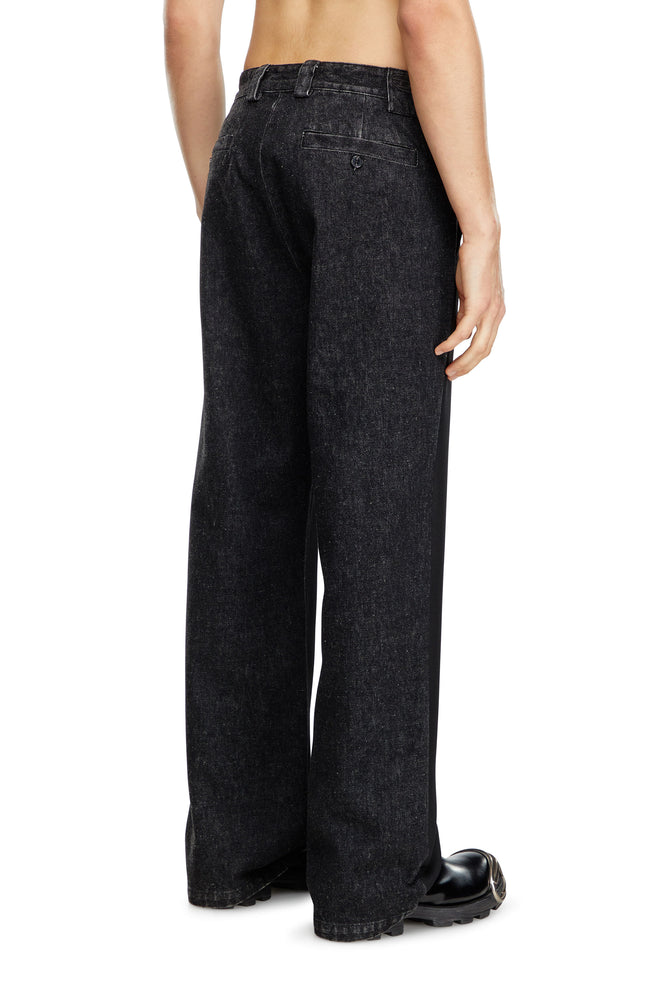 Hybrid pants in twill and denim Comfortable Pleated Pants