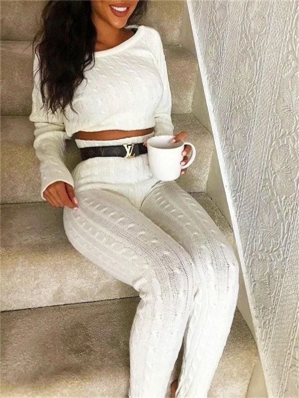 Fashion Sexy One-Neck Women'S Sweater Suit Nylon Fabric Polyester Fabric Spandex Fabric