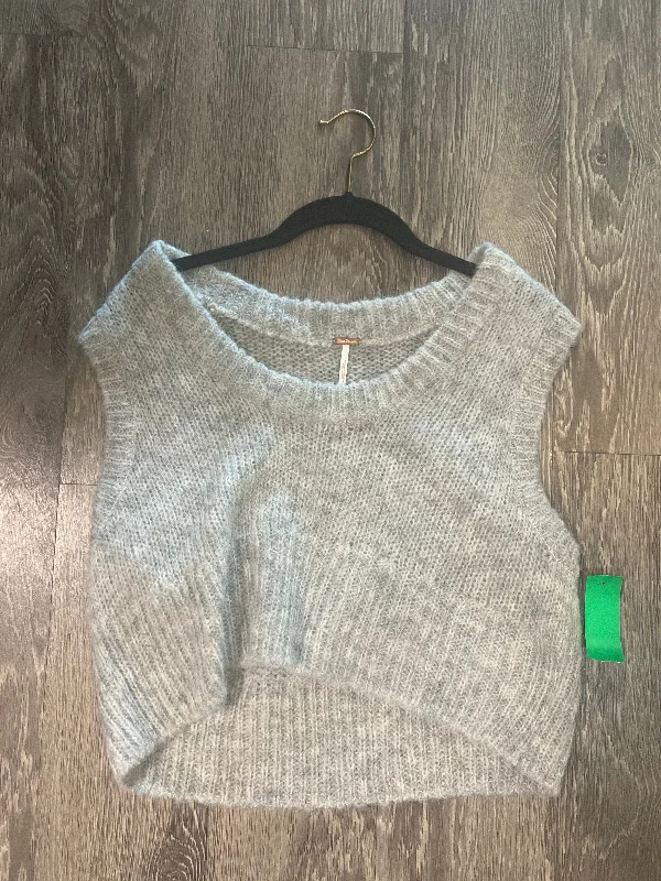 Free People Thin Sleeveless Crop Sweater (Size XS) Terry Terry Cloth Terry Knit