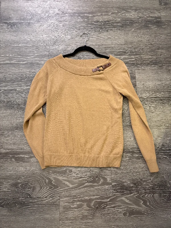Lauren RL Ribbed Buckle Shoulder  Sweater - medium Boat Neck Shawl Collar Notched Collar