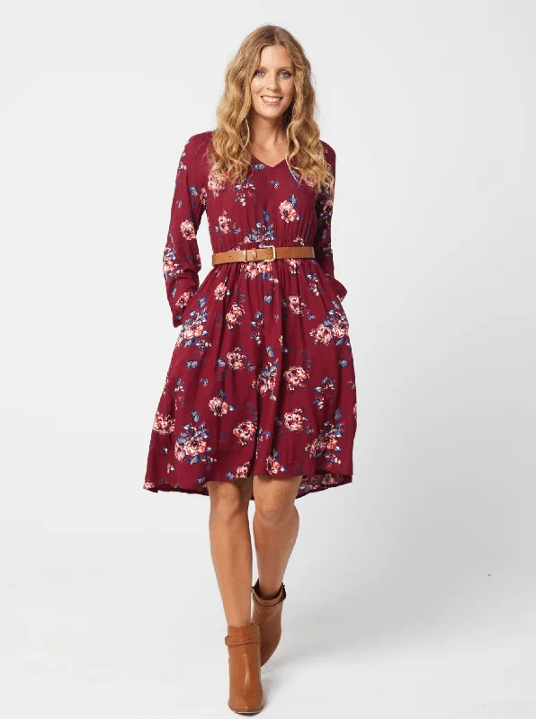 Red Print - Heather Dress