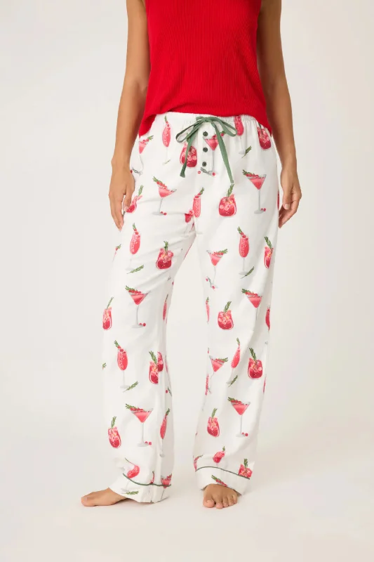 Cranberries & Cocktails Flannel Pant Formal Linen Trousers