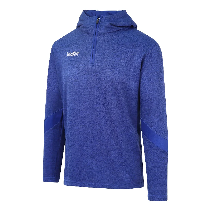 Mc Keever Core 22 1/4 Zip Hoodie - Adult - Royal Hoodie with Exposed Zipper Edgy Industrial