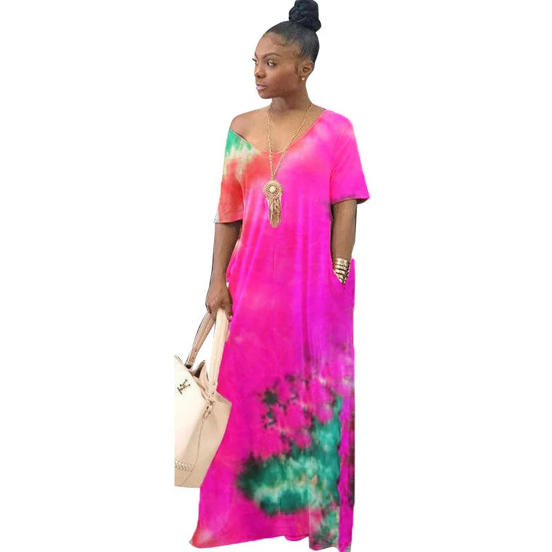 FZ Women's tie dye casual sun dress
