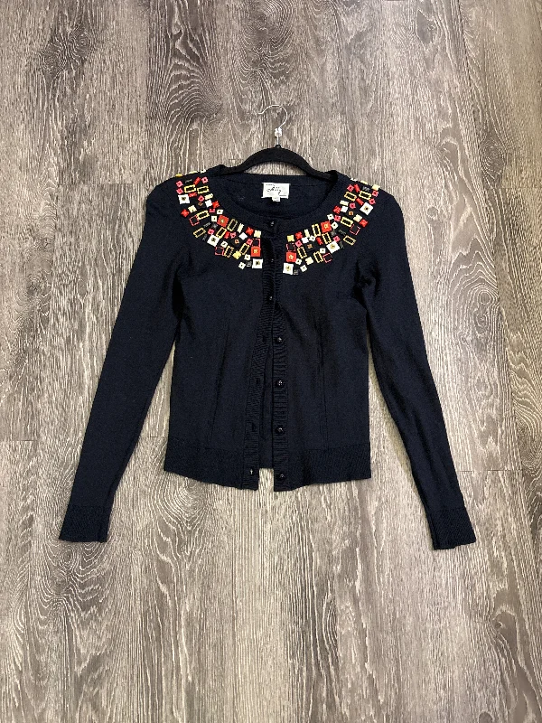 Milly Bead Neck Button Up Sweater - sizeP Cotton Fabric Linen Fabric Terry Fabric