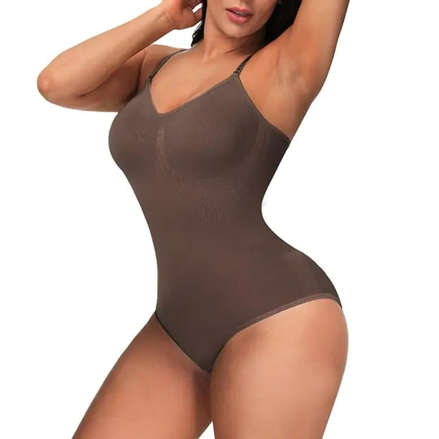 Seamless Shapewear Bodysuit For Women Fashionable Bodysuit with Pleats