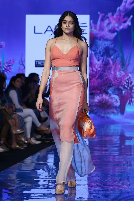 Printed Slit Skirt slim fit skirt