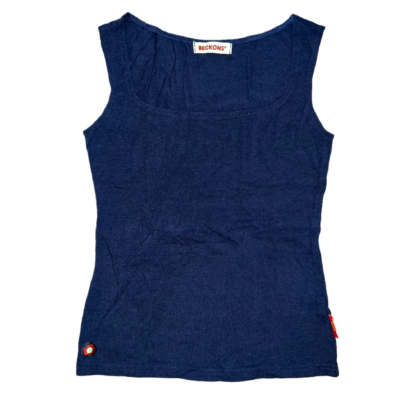 Strength Bamboo Tank Top - Navy halter tank top