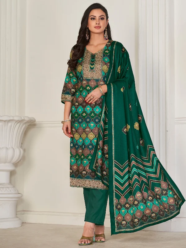 Women's Multicolor Pashmina Digital Printed  Dress Material  (Stitched ) - Aastha Fashion