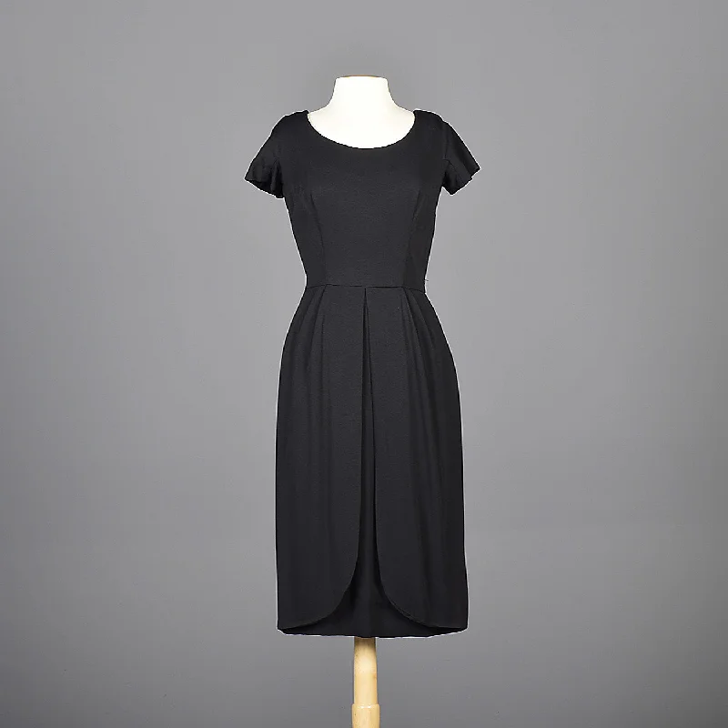 1960s Little Black Dress with Petal Skirt