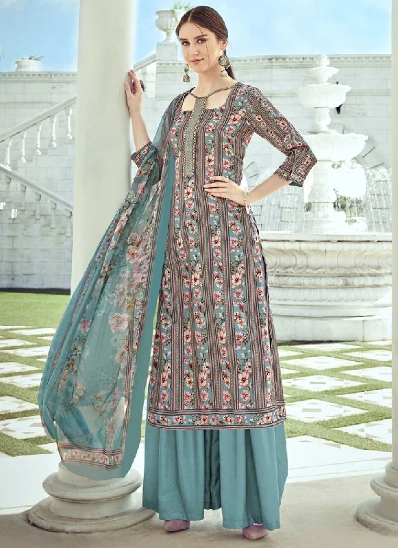 Multi Pure Crepe Palazzo Dress Off-the-shoulder Chic Trendy