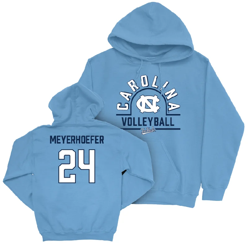 UNC Women's Volleyball Carolina Blue Classic Hoodie - Marissa Meyerhoefer Hoodie with Crew Neck Simple Timeless