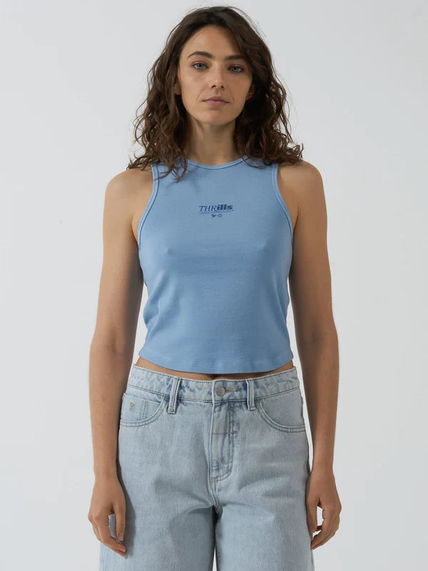 Thrills Split Decision Curve Tank sage tank top