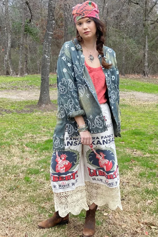 Liberty Lace Heirloom Pants Trendy Wide-Leg Pants