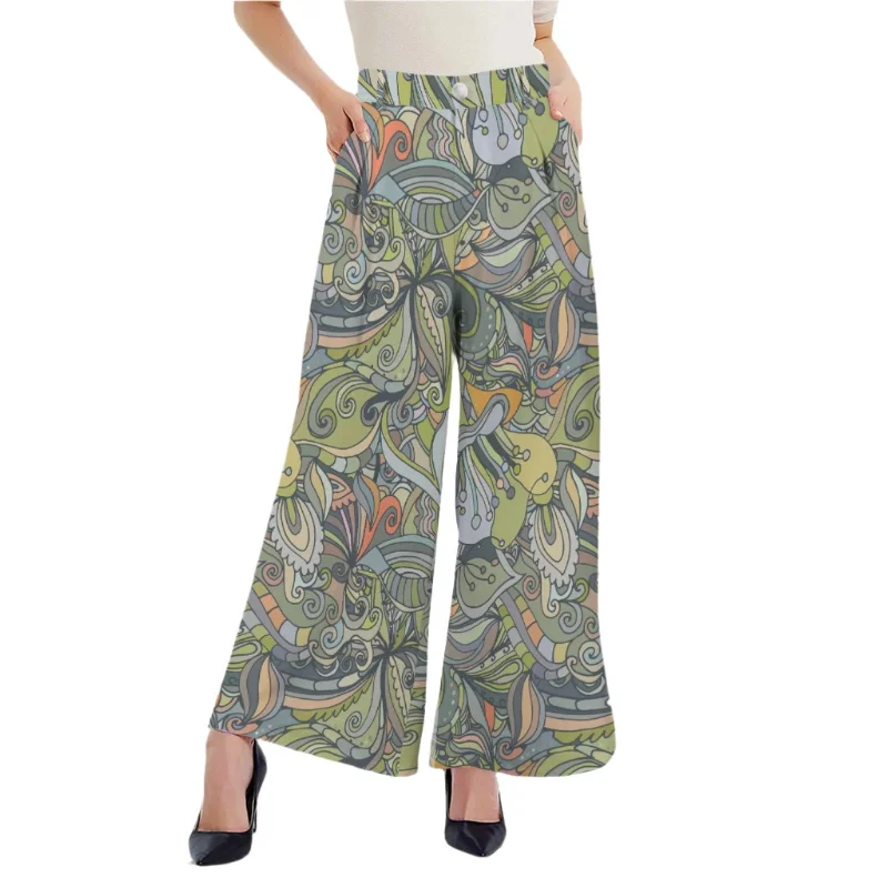 Jana High Rise Wide Leg Pants Casual Drawstring Pants