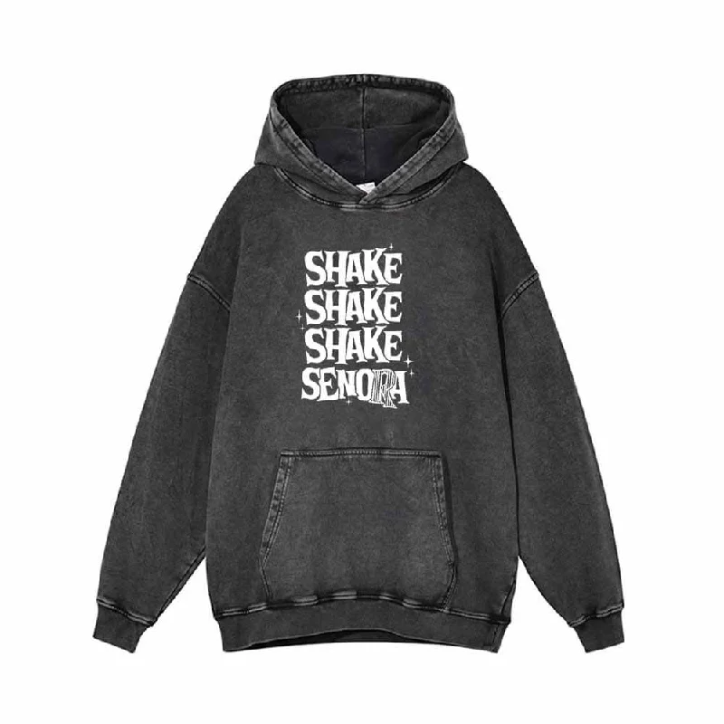 Shake And Senora Vintage Washed Hoodie Hoodie with Slim Fit Tailored Modern