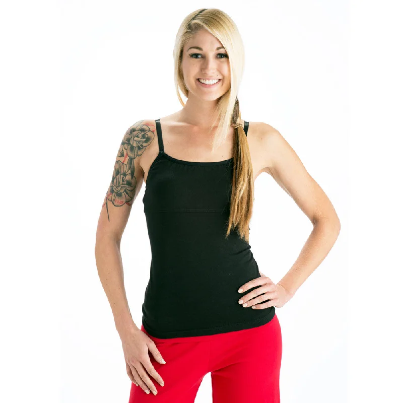 Strength Yoga Tank Camisole - Black strapless tank top