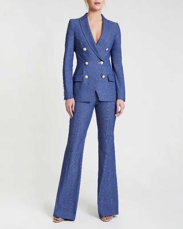 BELLA Flared Pant with Stitch Detail Classic Bootcut Trousers