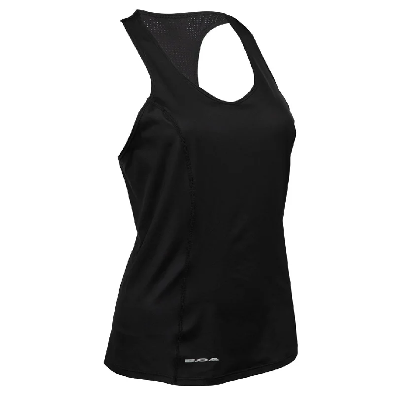 Women's Vortex Fitted Tank - Black spandex blend tank