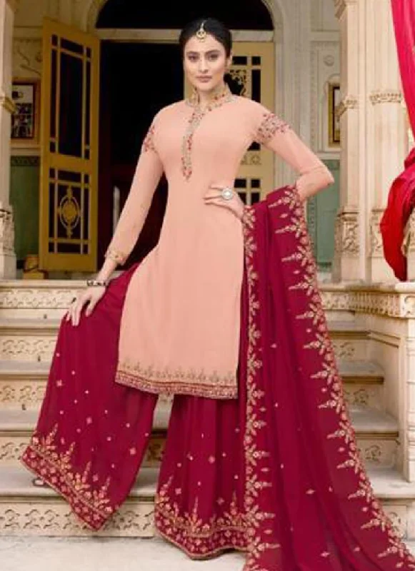 Baby Pink Soft Georgette Palazzo Dress Tunics Sale discount