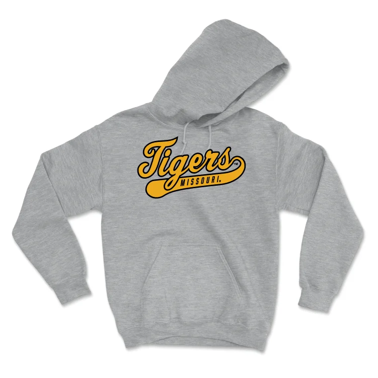 Sport Grey Women's Volleyball Script Hoodie - Janet deMarrais Hoodie with Embroidery Detailed Premium