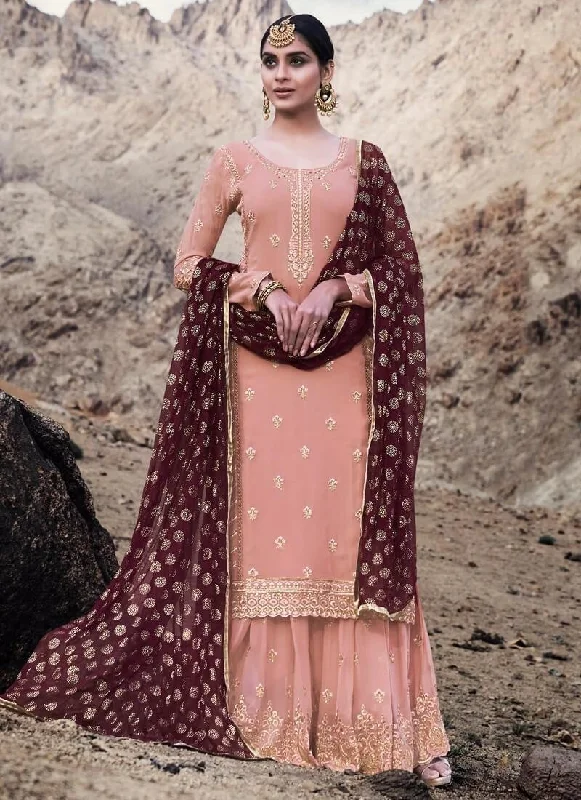Dusty Pink Palazzo style Dress Pure Silk Tunics Stylish elegant